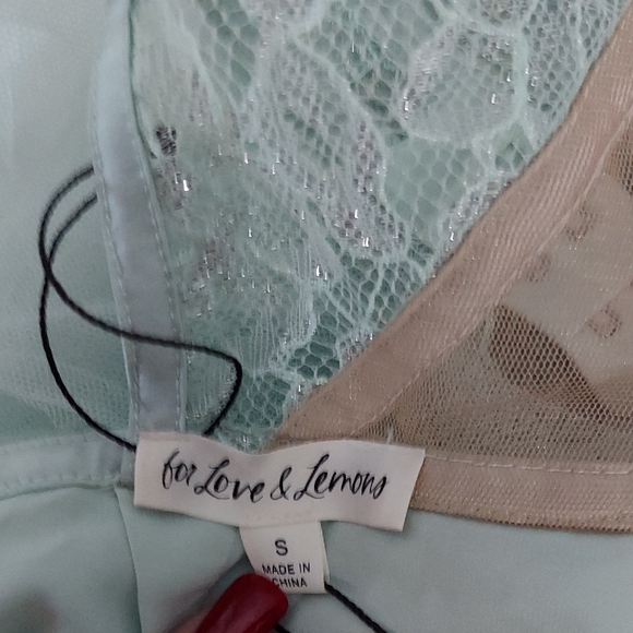 NWT! For Love And Lemons Strapless Mint Green Bustier Dress Size S - Picture 5 of 5